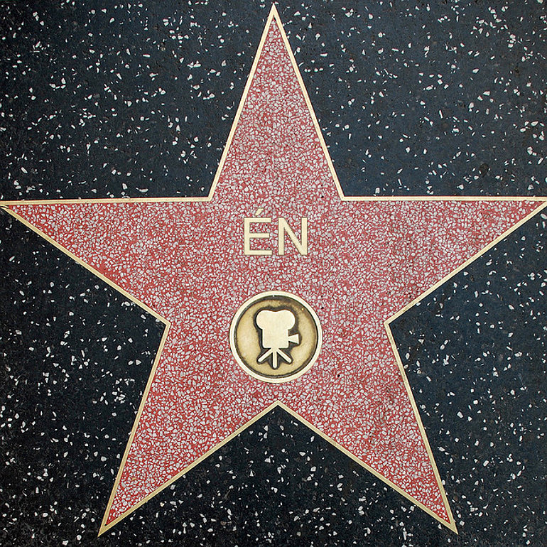 Hollywoodi csillag „Én” felirattal